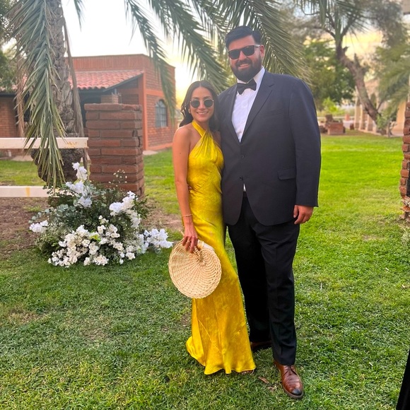 Estee Twist Neck Dress in Lemon Tonic Python Snake - Size 00 - Picture 3 of 6